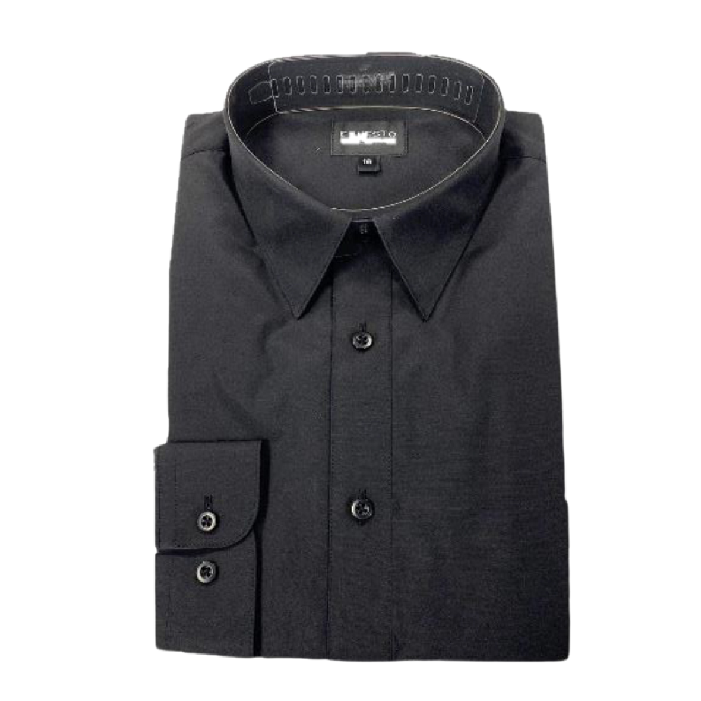 Ernesto Boys Dress Shirt Black - Battleford Boutique