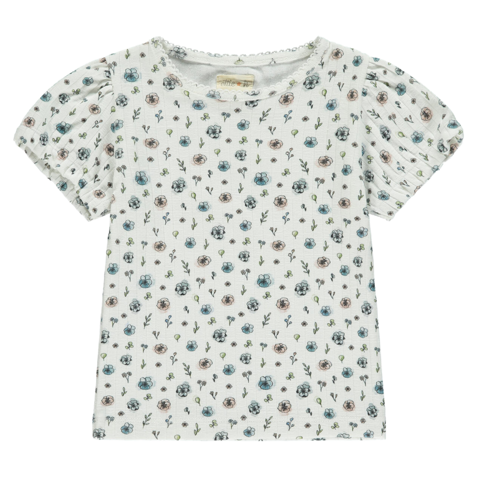 Etti & H Sadie Tee White Flowers - Battleford Boutique