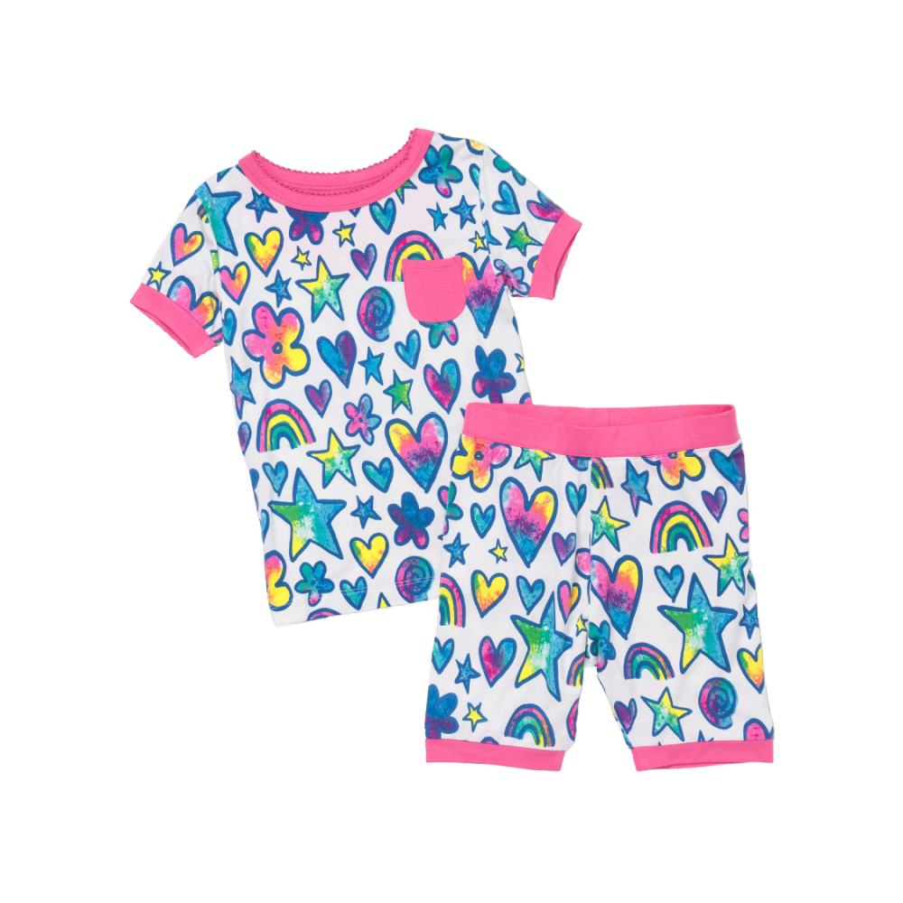 Hatley PJ Tee & Short Set - Doodles