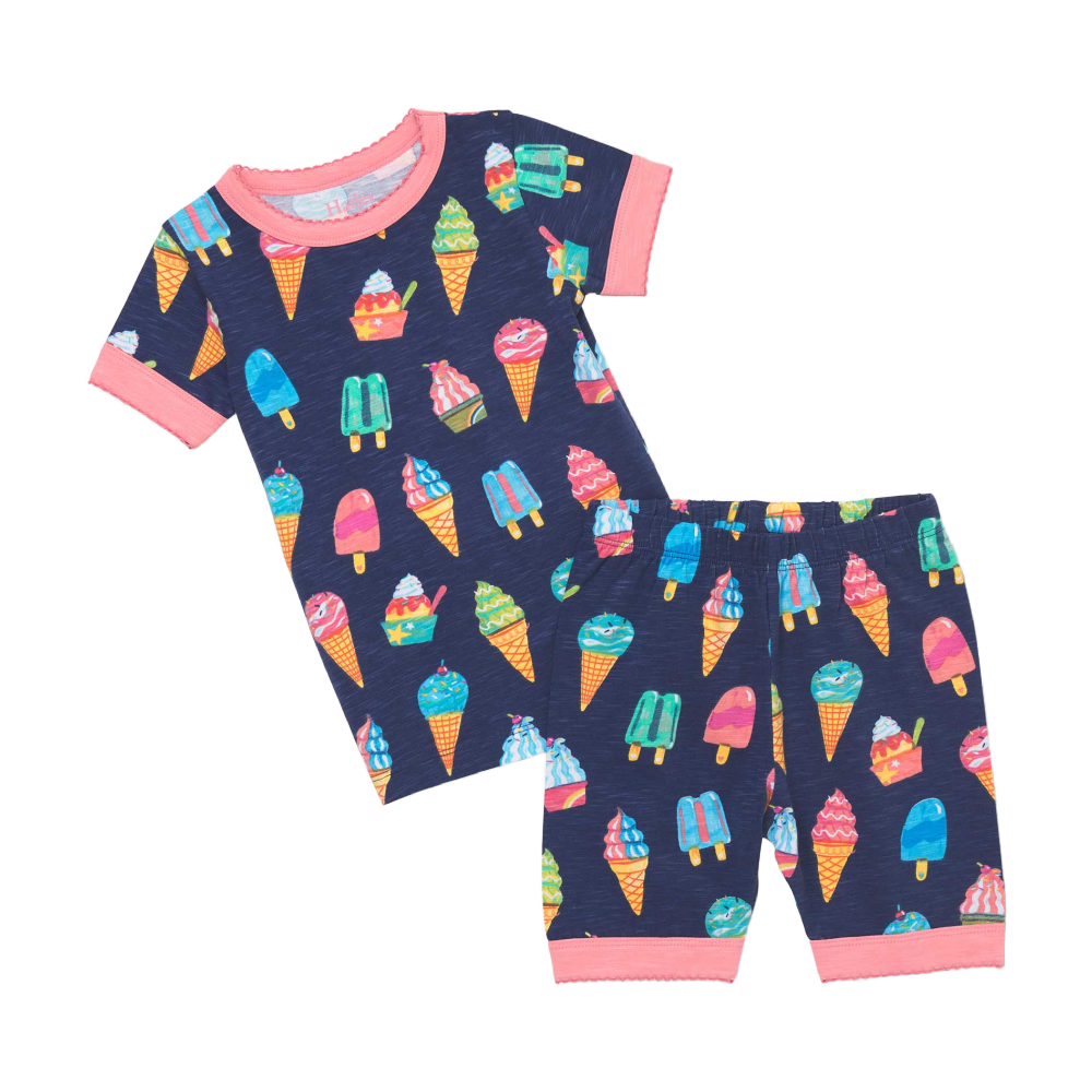 Hatley PJ Tee & Shorts Set - Ice Cream