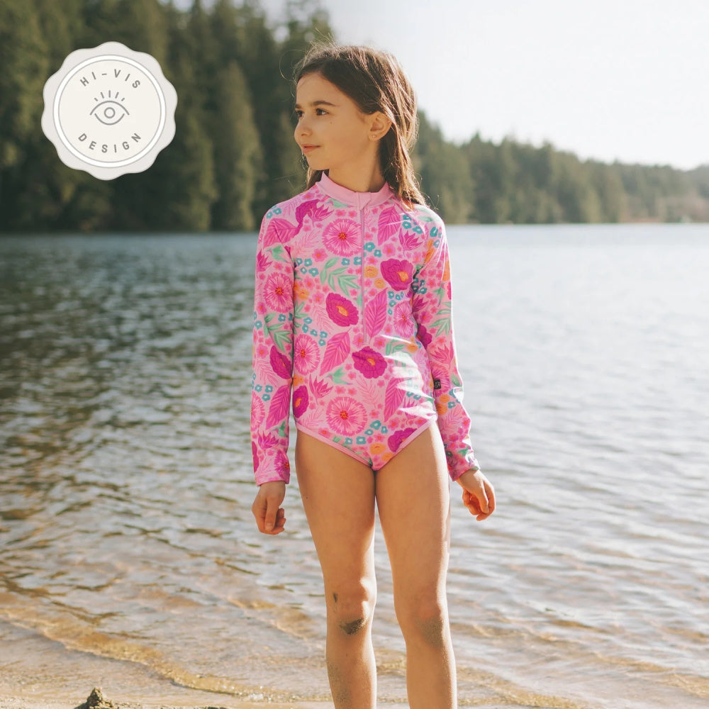 Honeysuckle Long Sleeve Bodysuit - Hibis-kissed