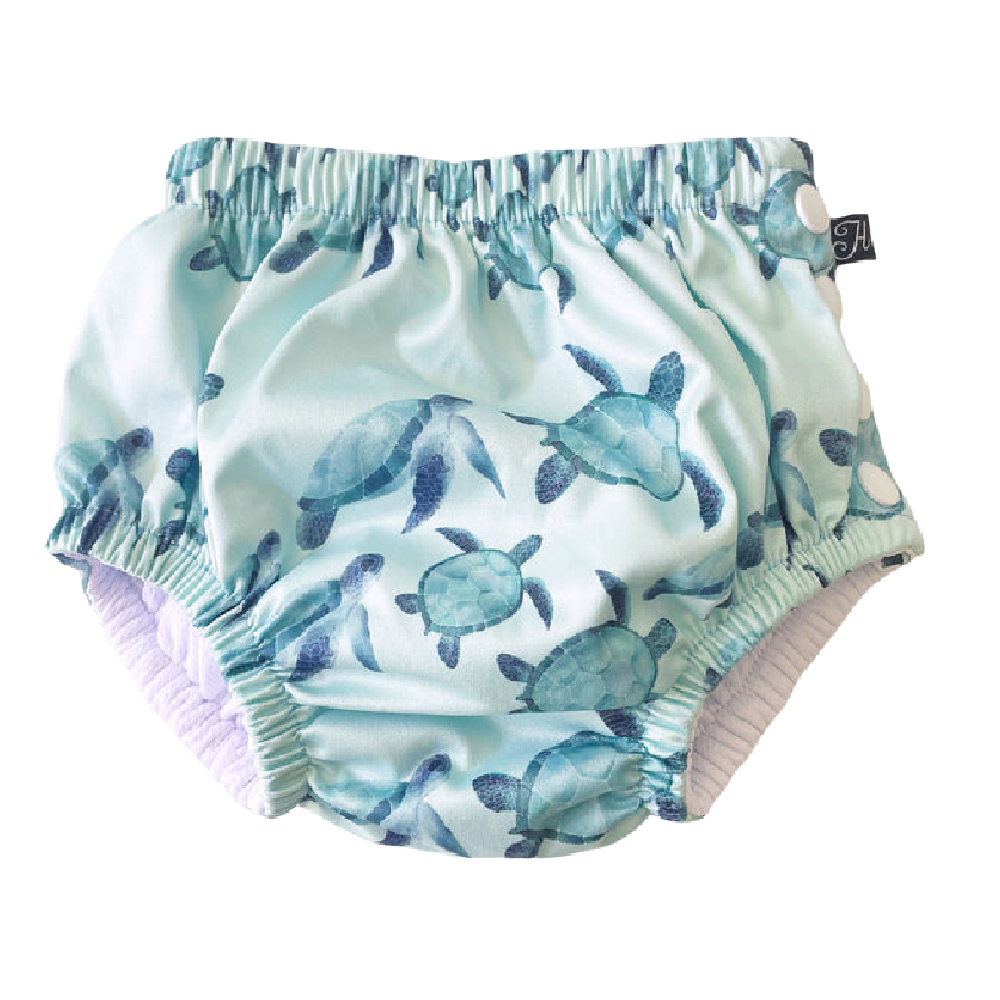 Honeysuckle Swim Diaper Turtley Cute