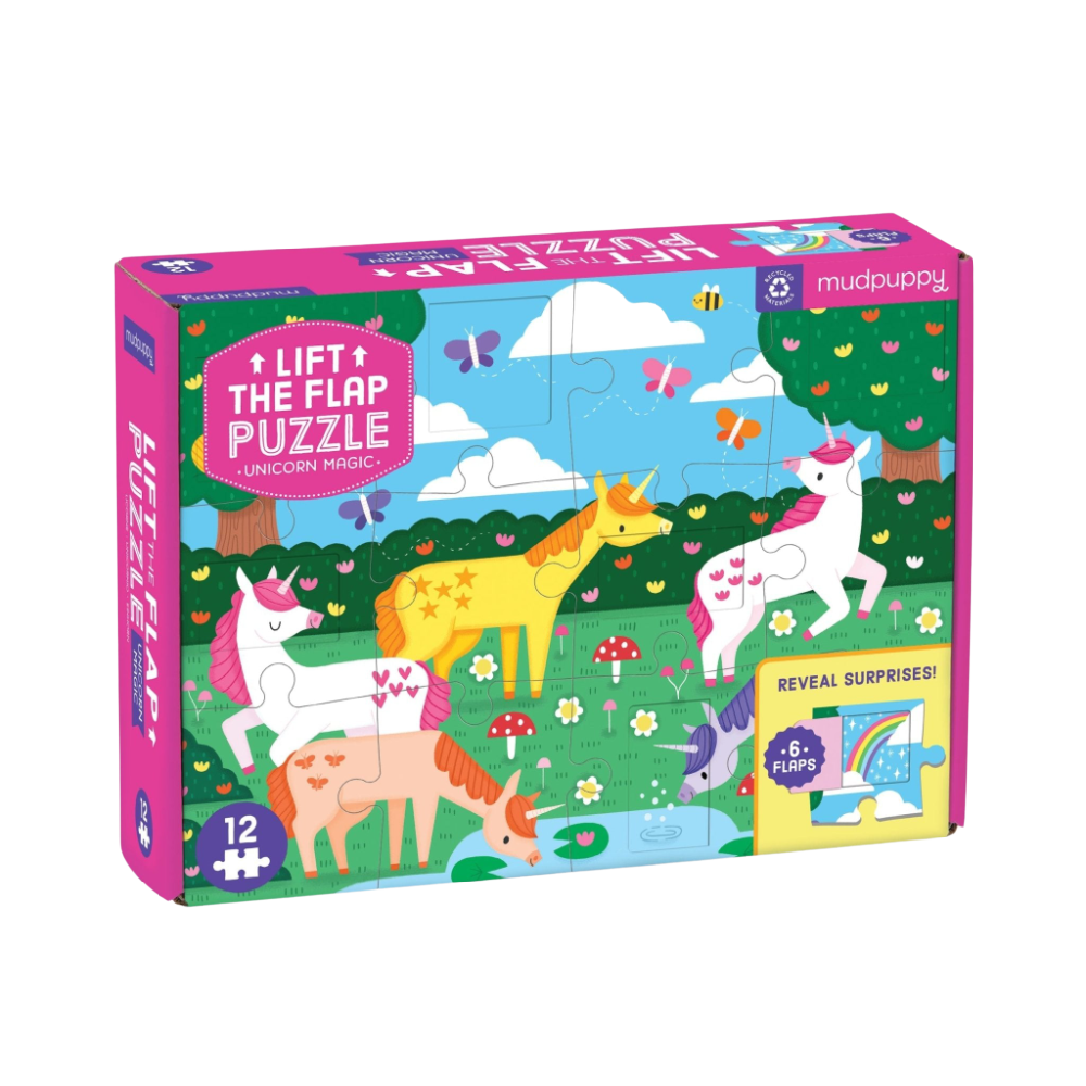 Mudpuppy Lift the Flap Puzzle - Unicorn Magic