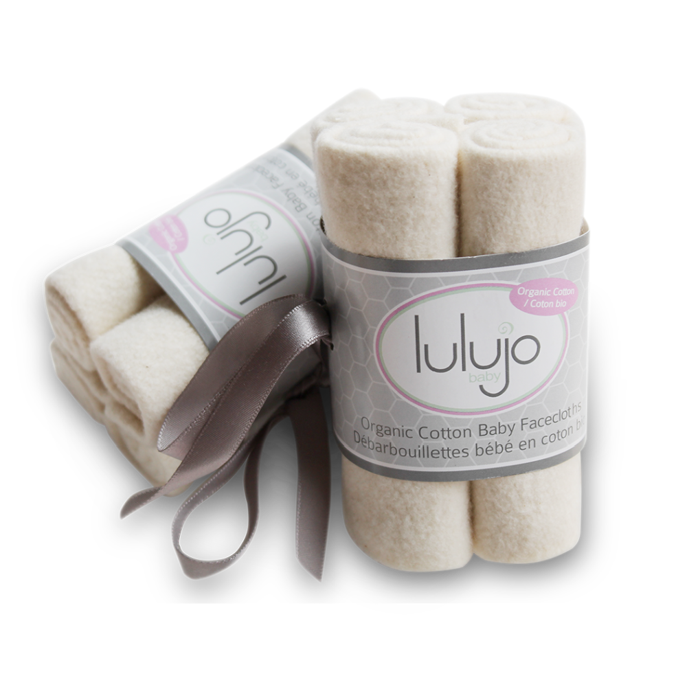 Lulujo Organic Cotton Wash Cloths - 4 pack - Battleford Boutique