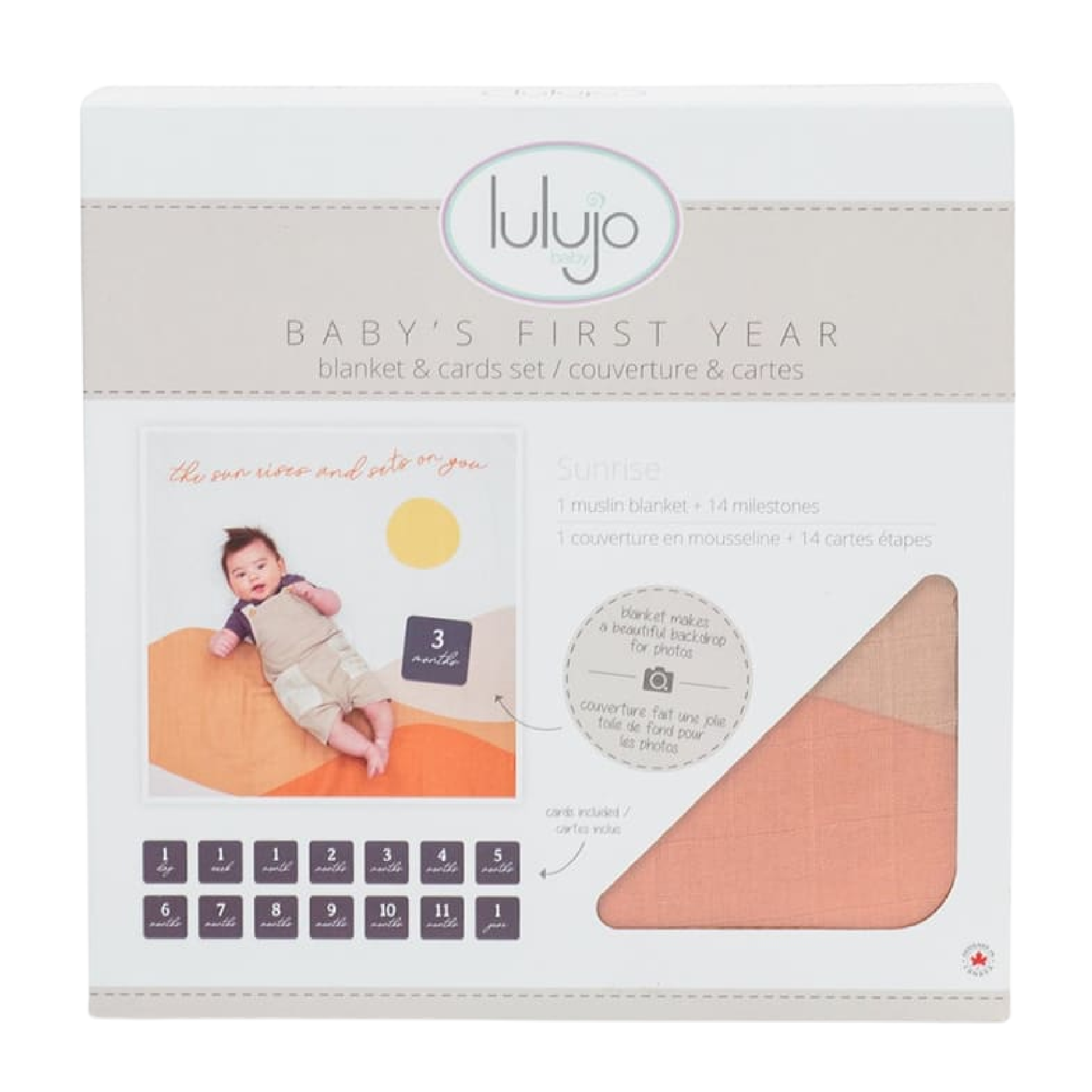 Lulujo Milestone Blanket - Sunrise
