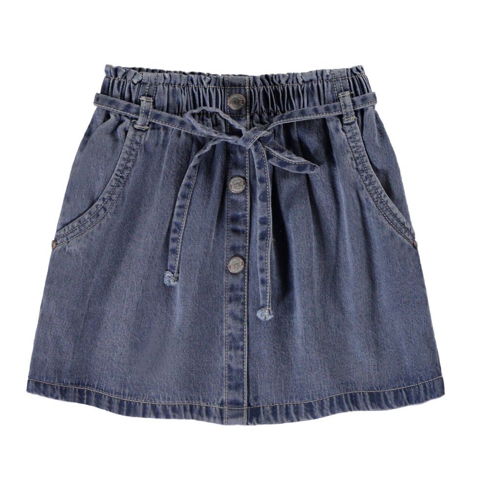 Mini Souris Denim Flared Skirt