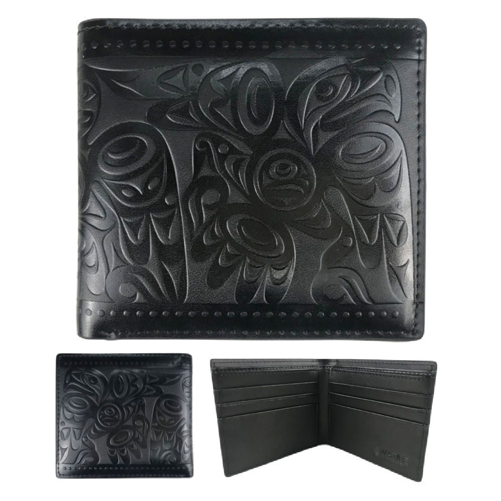 Native Northwest Embossed Leather Wallet - Battleford Boutique