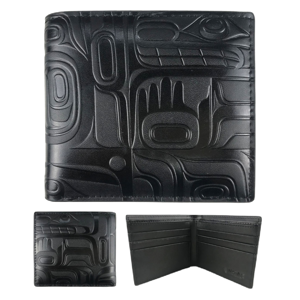 Native Northwest Embossed Leather Wallet - Battleford Boutique