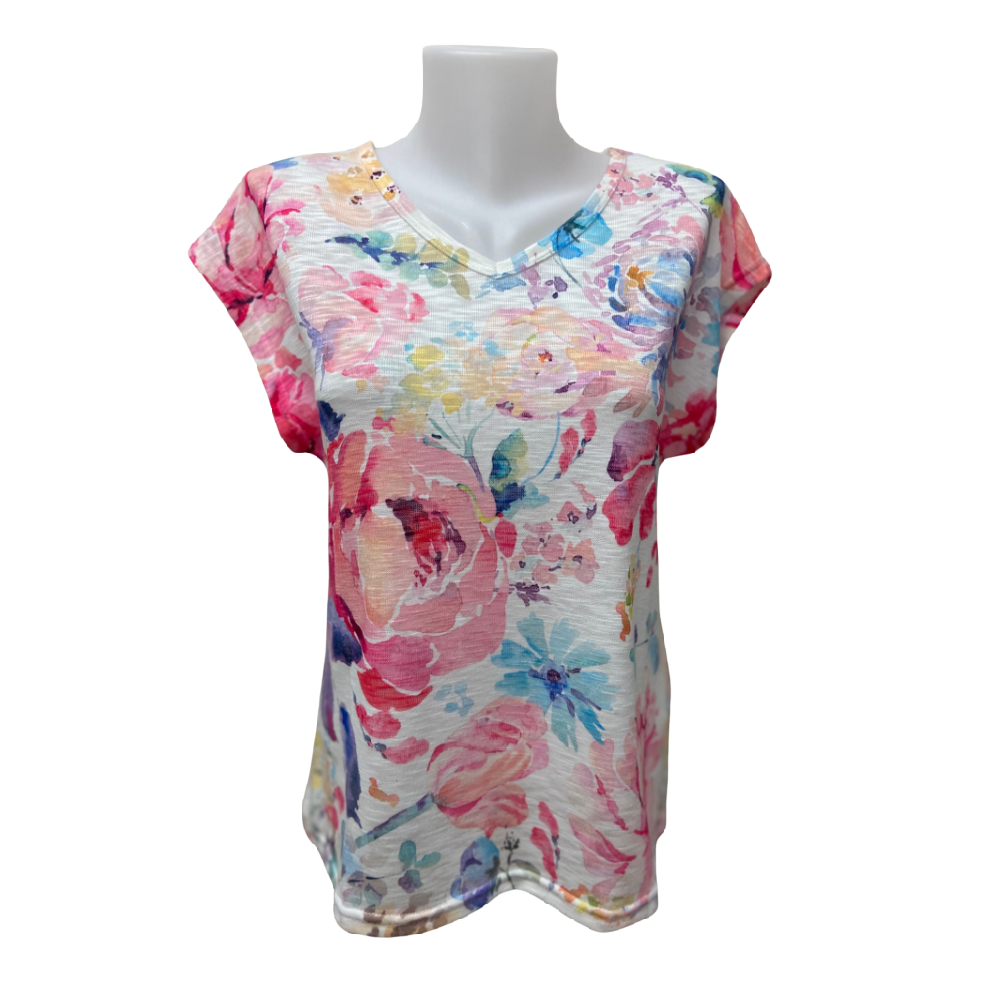 Papa Fashions Top - Pink Floral - Battleford Boutique
