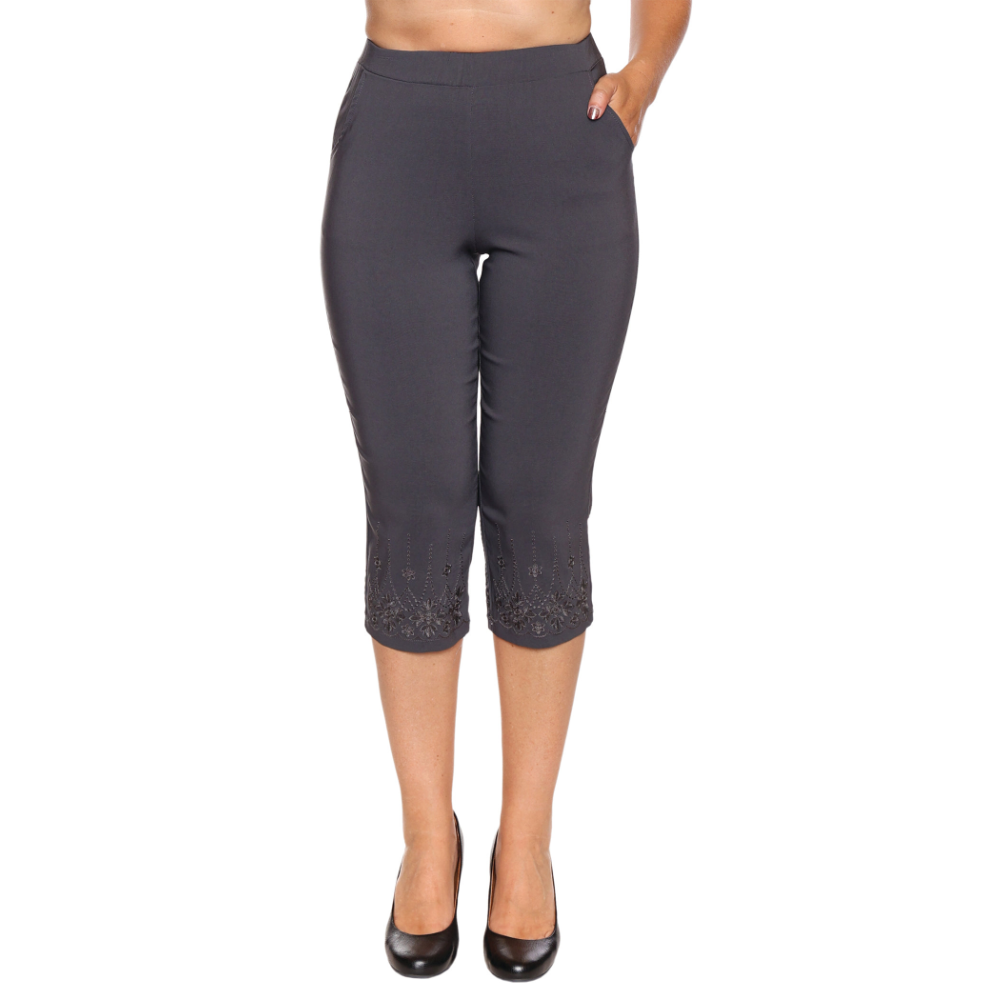 Papa Fashions Avi Capri - Grey