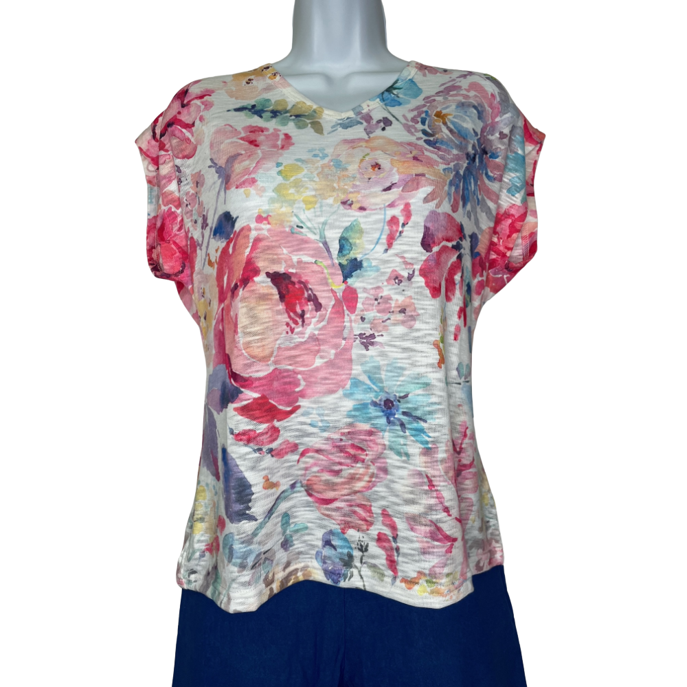 Papa Fashions Top - Pink Floral - Battleford Boutique