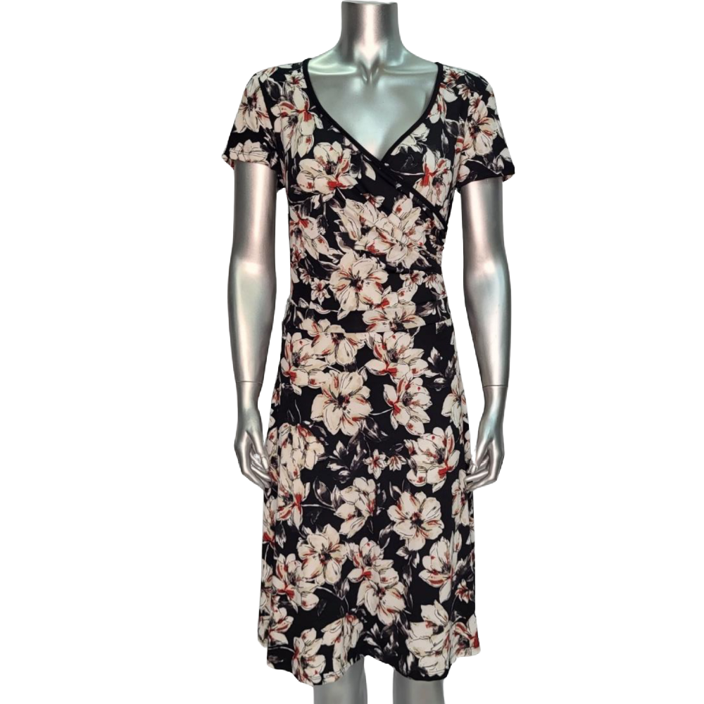 Rodan Dress - Black & White Floral - Battleford Boutique