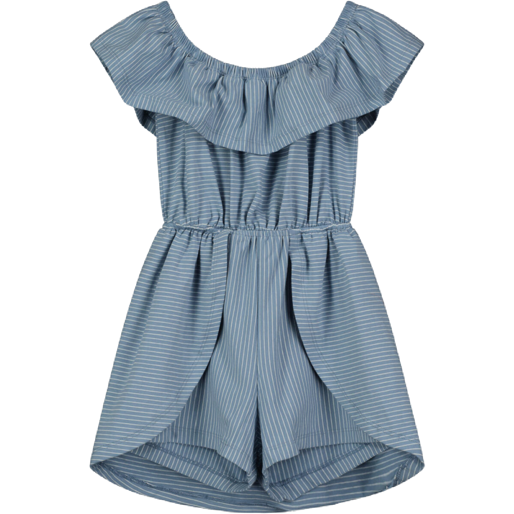 Vignette Dolly Romper Blue Stripe - Battleford Boutique