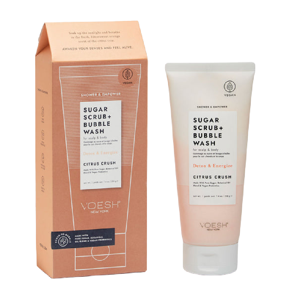 Voesh Sugar Scrub + Bubble Wash Citrus Crush - Battleford Boutique