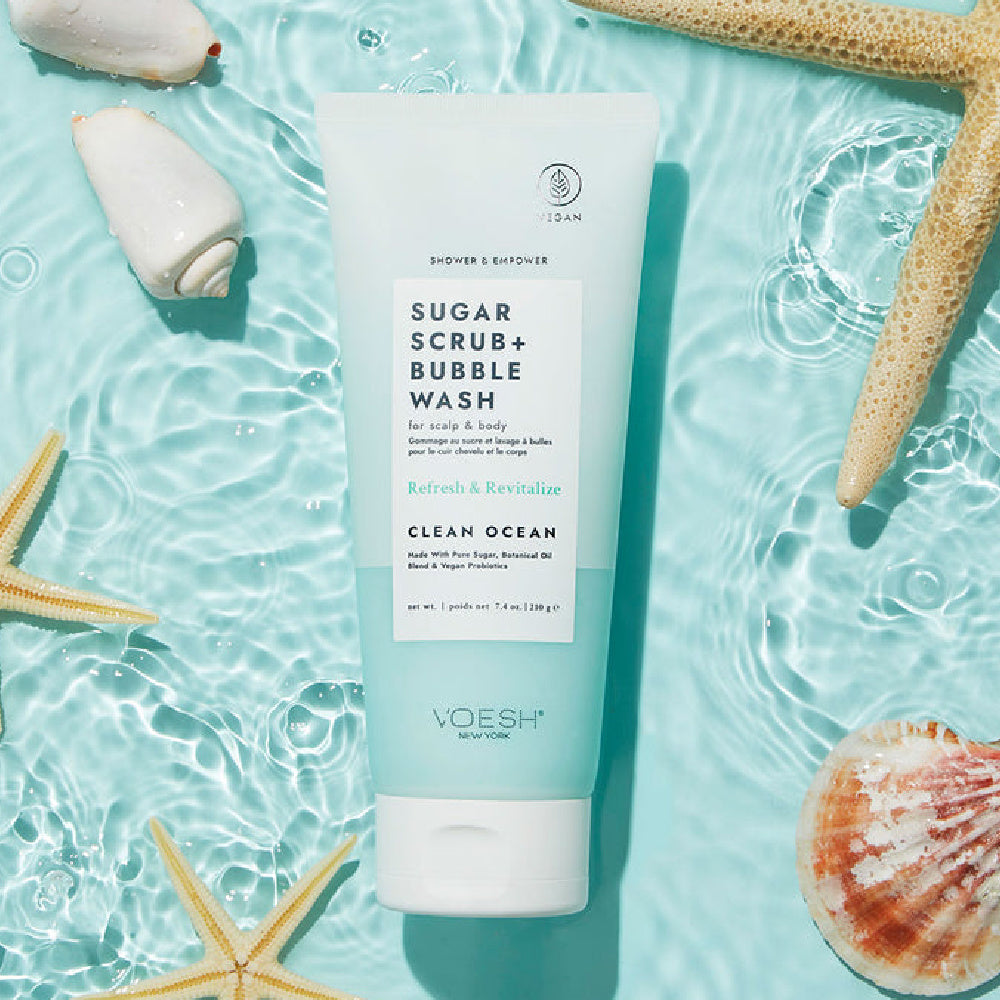 Voesh Sugar Scrub + Bubble Wash Clean Ocean - Battleford Boutique
