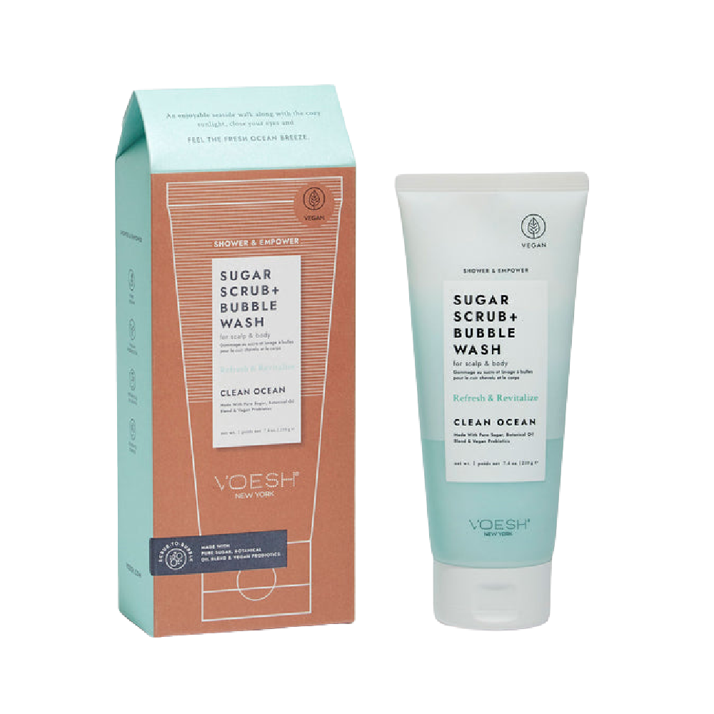 Voesh Sugar Scrub + Bubble Wash Clean Ocean - Battleford Boutique