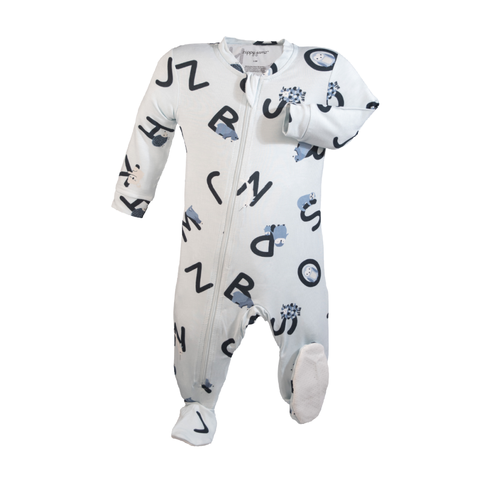 Zippyjamz Bamboo Sleepers - Alphajamz Blue - Battleford Boutique