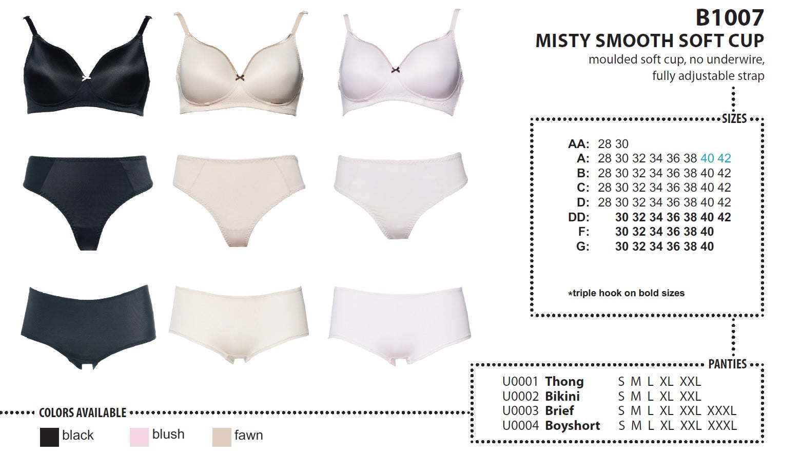 Fitfully Yours Wirefree Misty