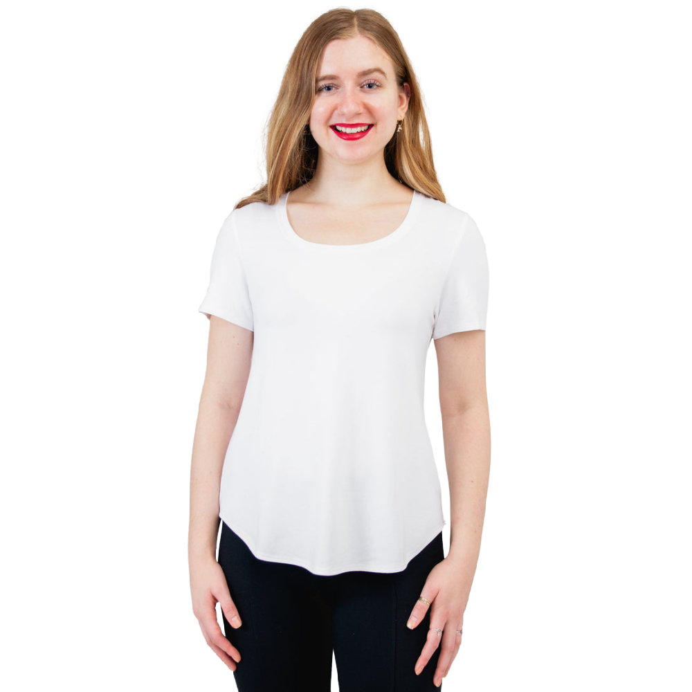 Blue Sky Tessa Tee - White - Battleford Boutique