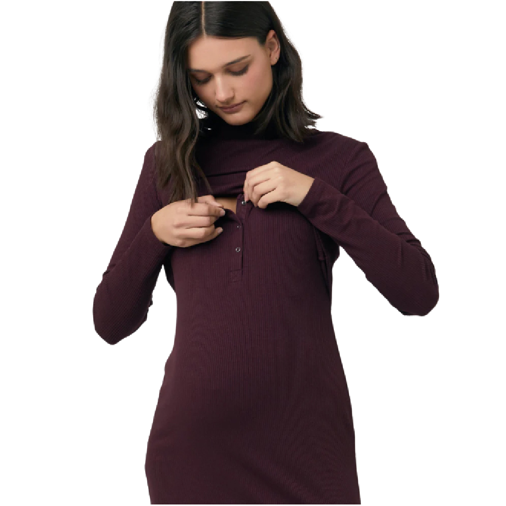 Ripe Ruby Rib Nursing Dress - Battleford Boutique