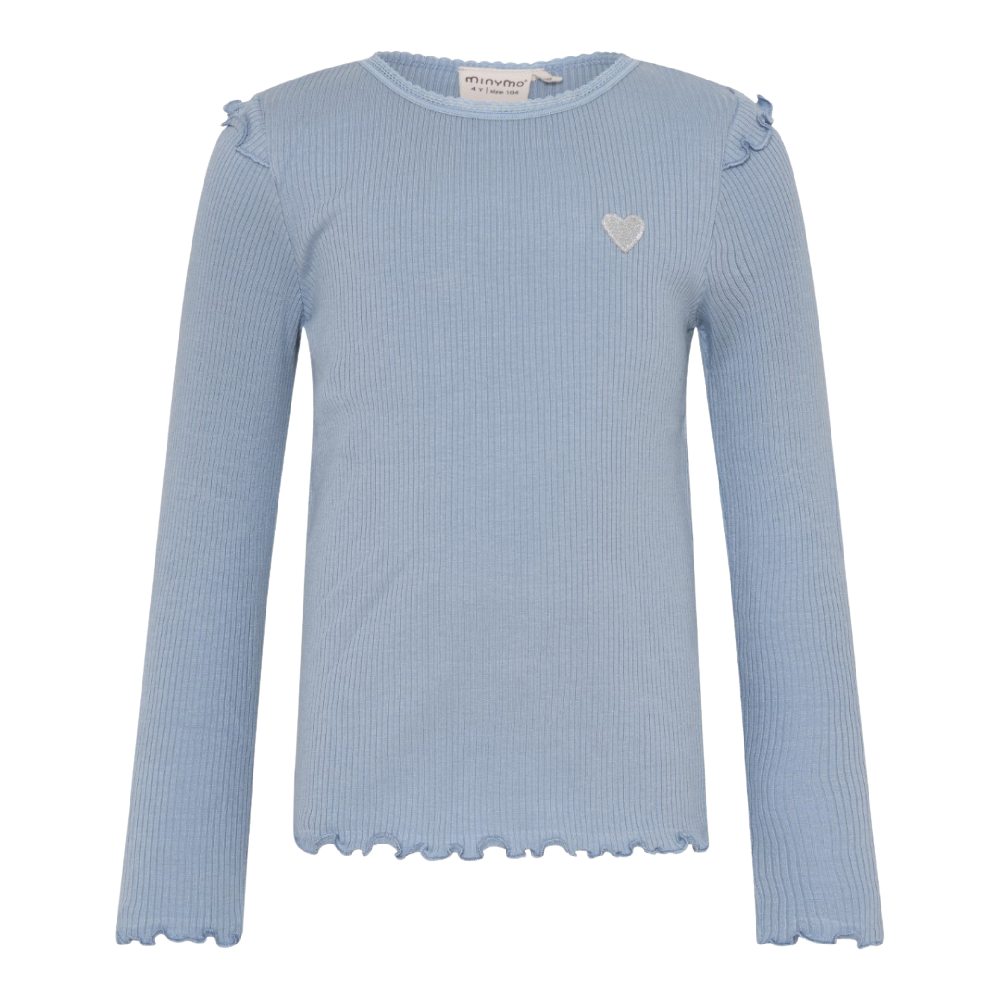 Minymo Rib Top - Blue - Battleford Boutique