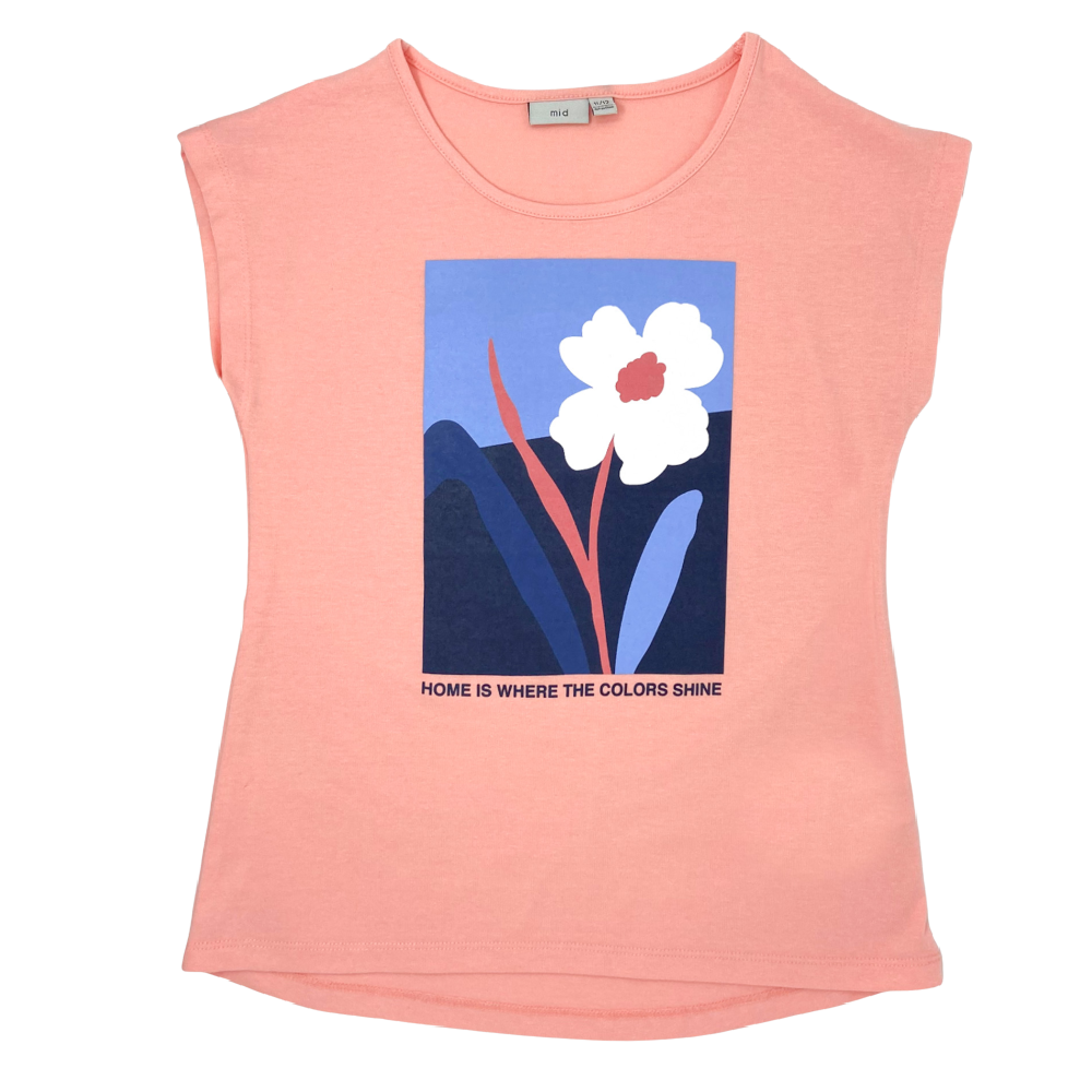 MID Tee - Light Pink Flower - Battleford Boutique