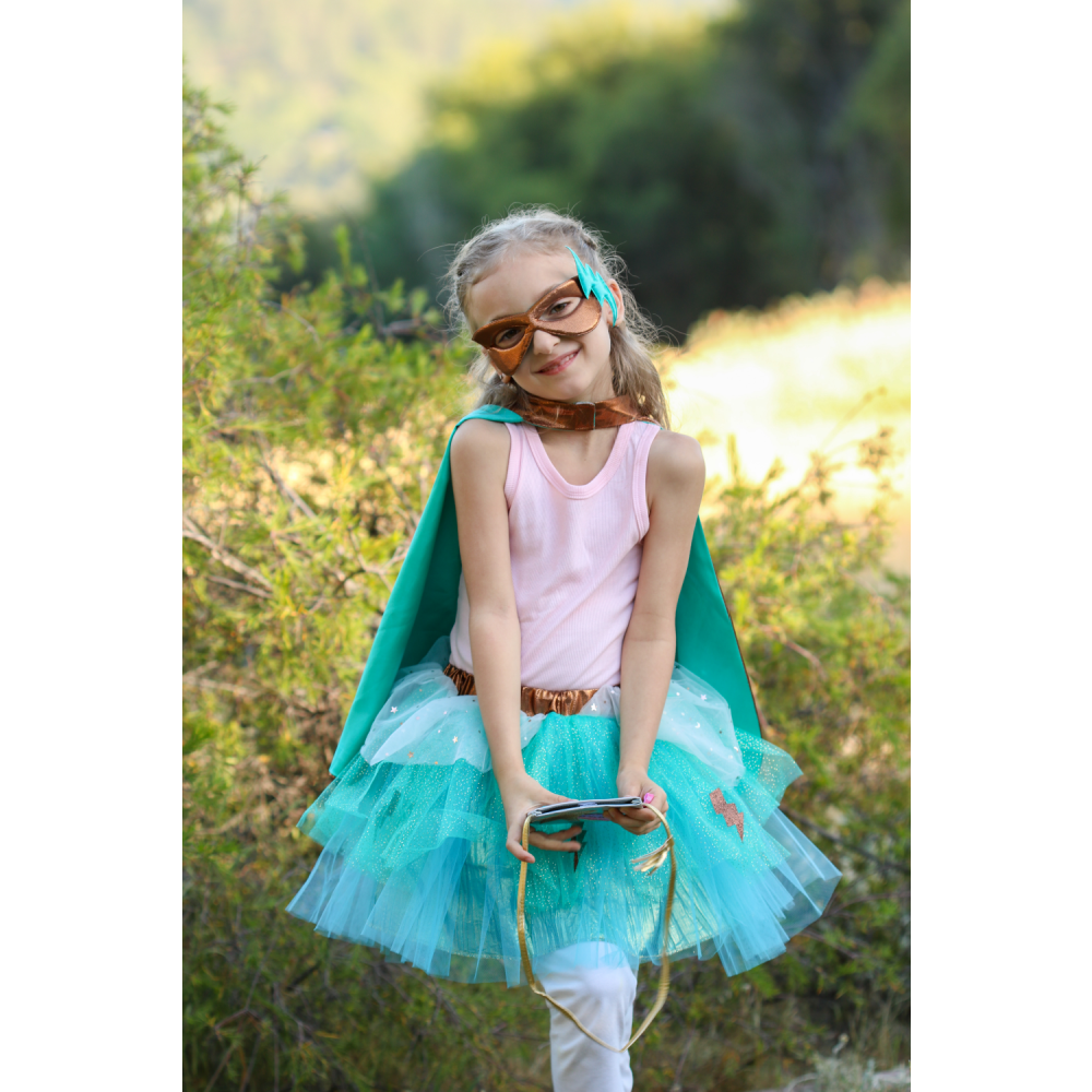 Great Pretenders - Super Duper Tutu/Cape/Mask Copper & Teal - Battleford Boutique