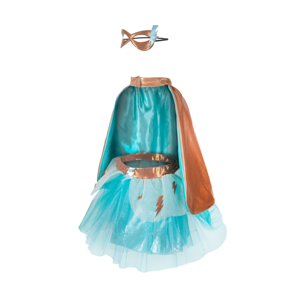 Great Pretenders - Super Duper Tutu/Cape/Mask Copper & Teal - Battleford Boutique