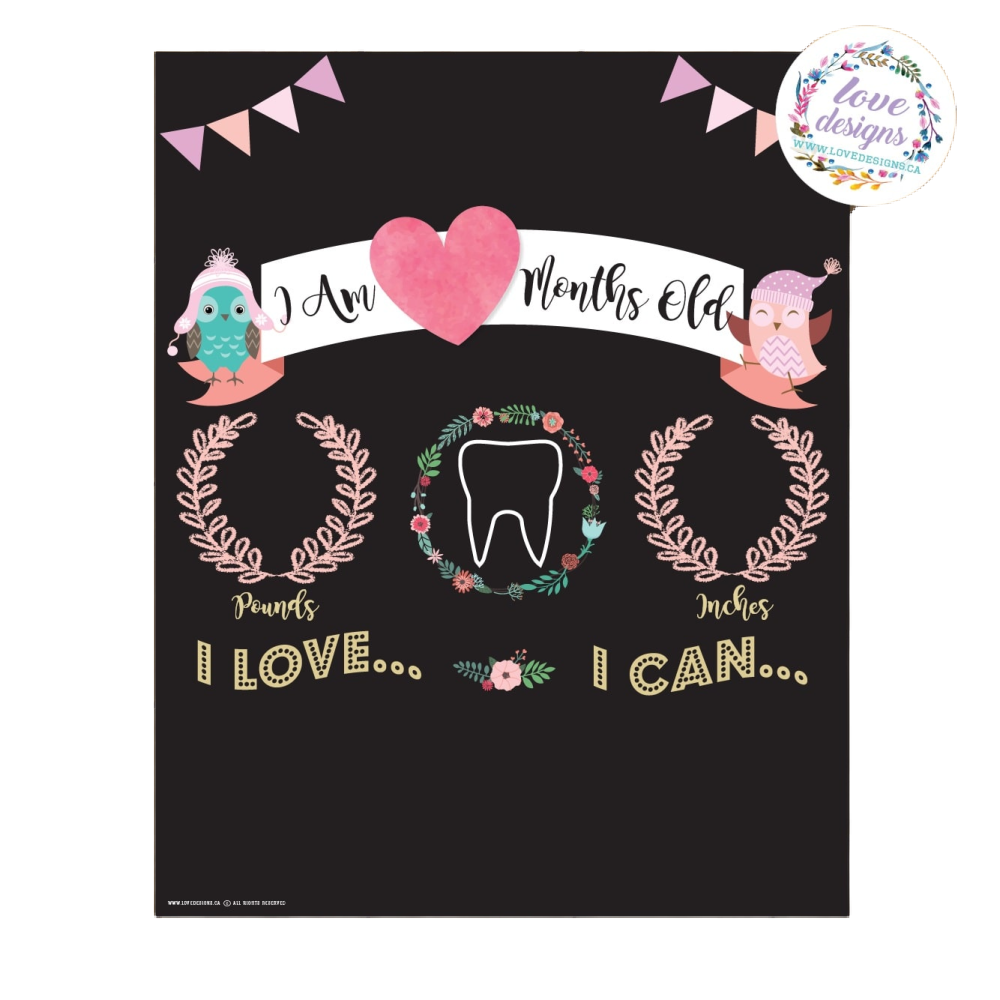 Love Designs Baby Monthly Milestones Assorted - Battleford Boutique