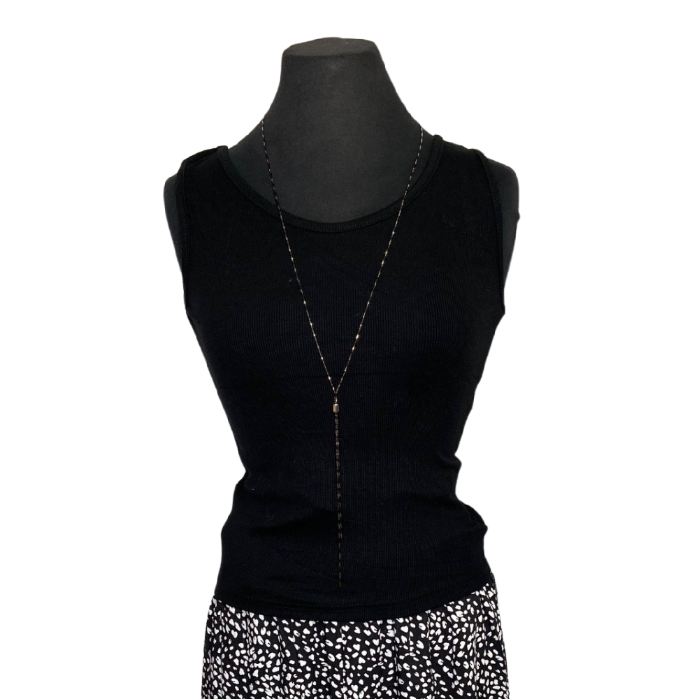 Enkay Top - Black Rib Tank Top - Battleford Boutique