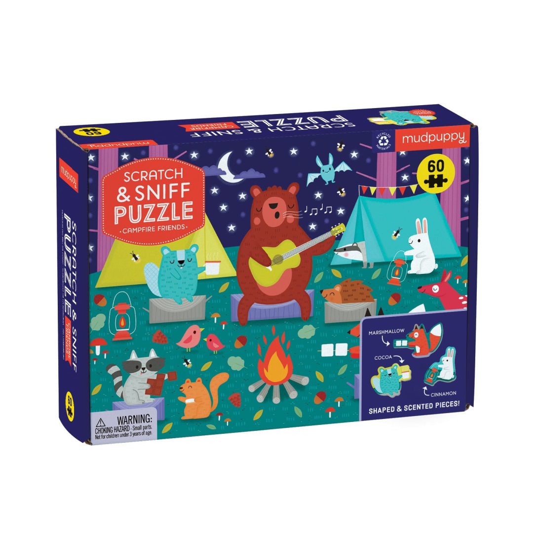 Mudpuppy Scratch N Sniff Puzzle - Campfire Friends