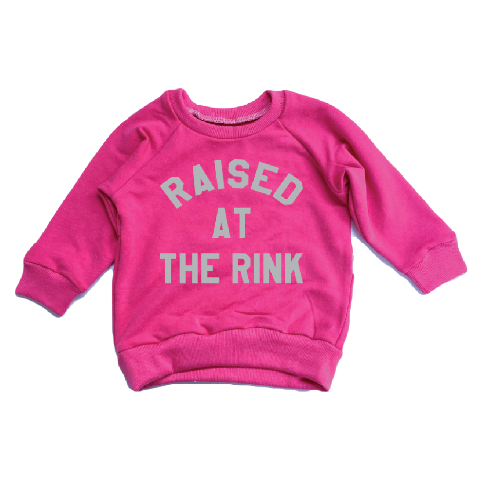 P+M Sweatshirt - Raised at the Rink Bright Pink - Battleford Boutique