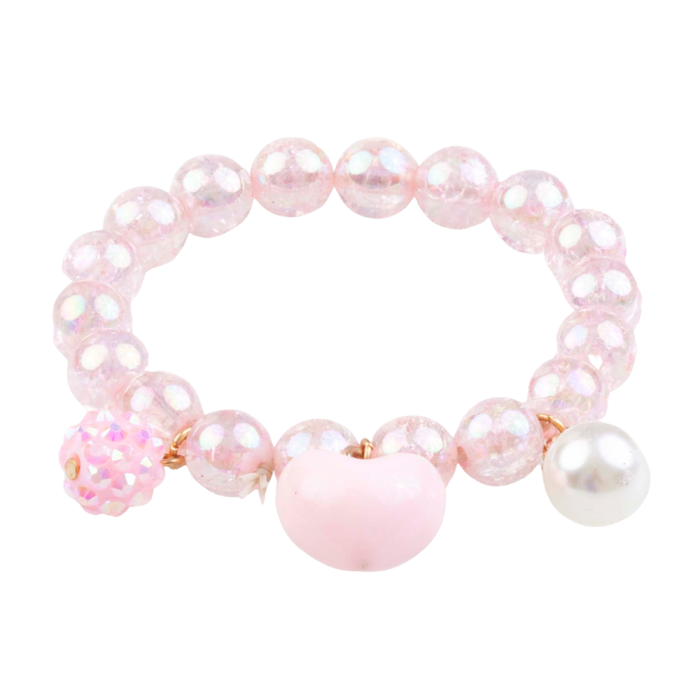 Great Pretenders - Pink Heart Bobble Bracelet - Battleford Boutique