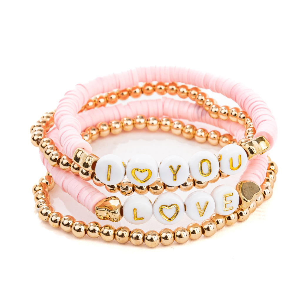 Great Pretenders - Pink Love 4 Pc Bracelet - Battleford Boutique