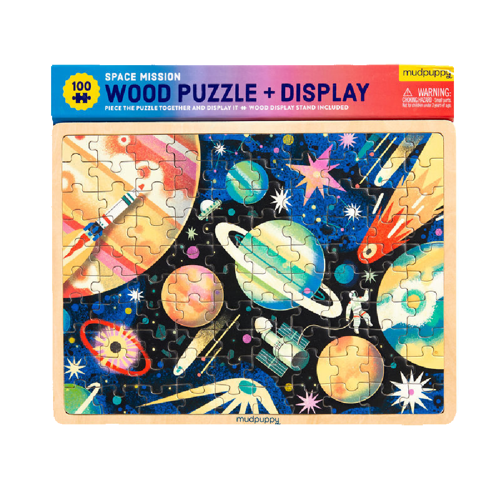 Space Mission 100 Piece Wood Puzzle + Display - Battleford Boutique