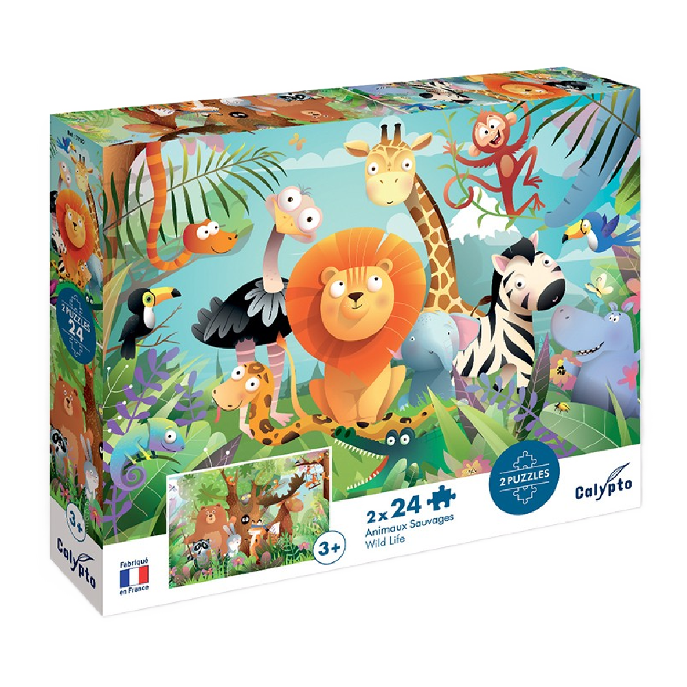 Wild Animals  Puzzle - 2 Pack