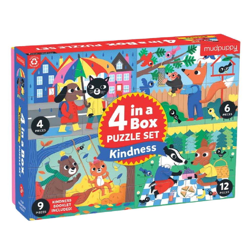Mudpuppy 4 in a Box Progressive Puzzle - Kindness - Battleford Boutique