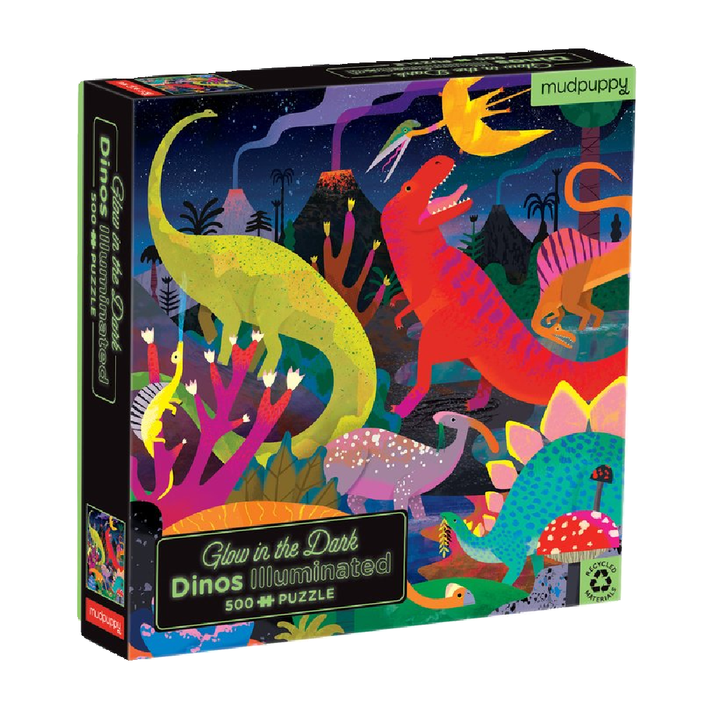 Dinosaurs 500 Piece Glow in the Dark Puzzle - Battleford Boutique