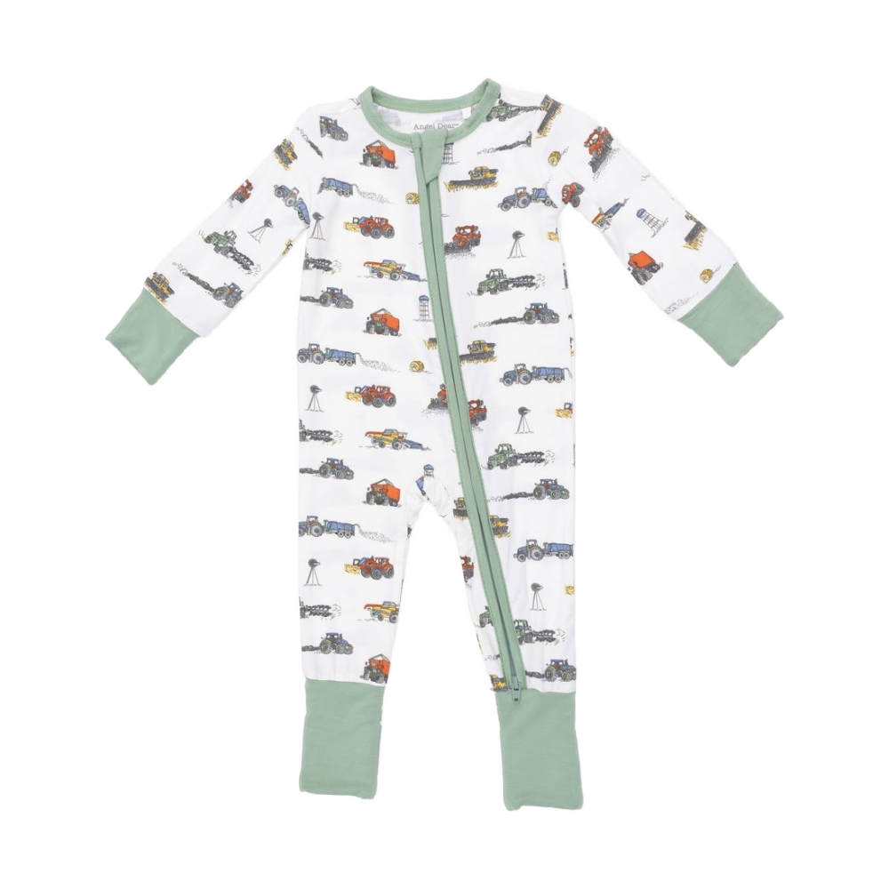 Angel Dear Convertible Romper- Farm Machines