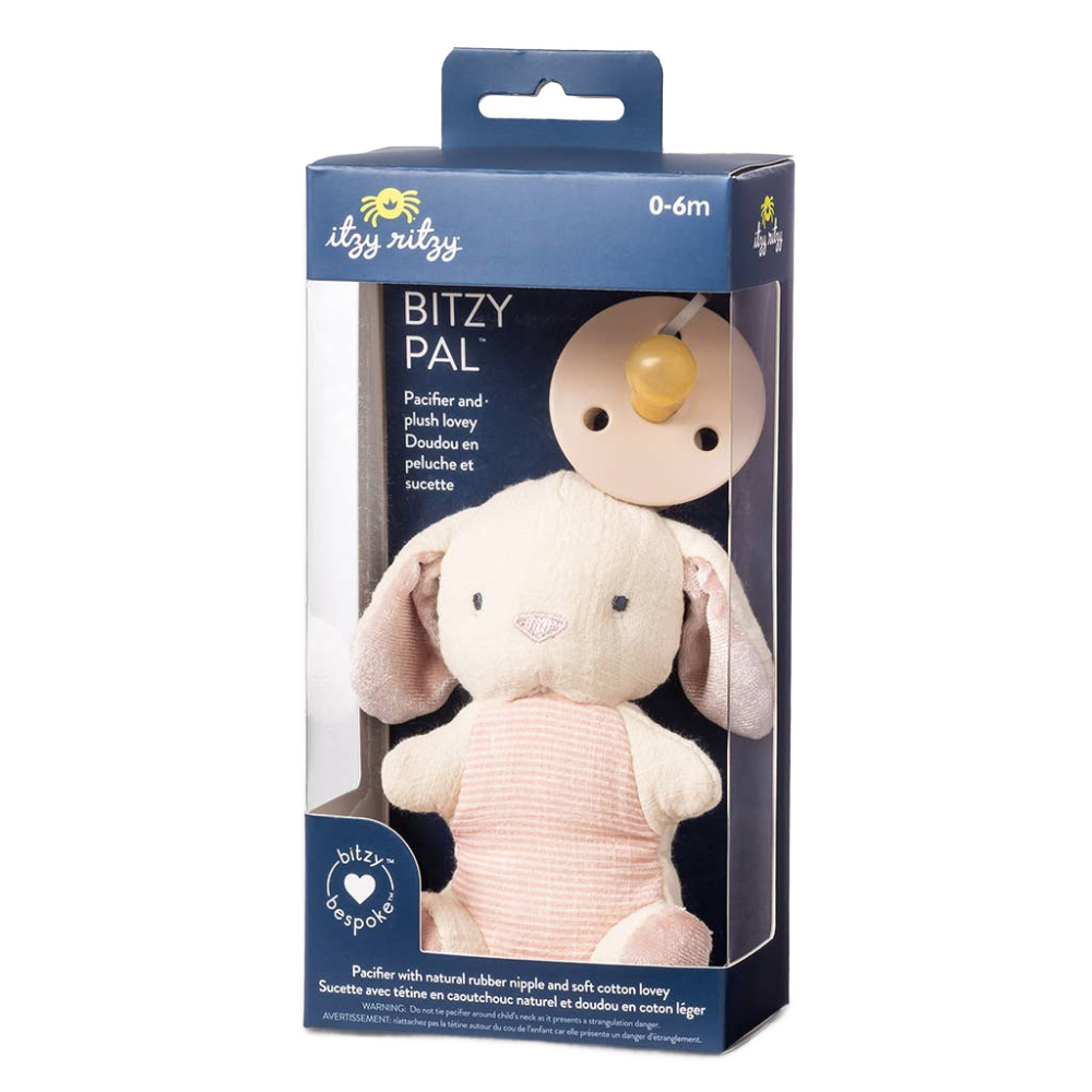 Bitzy Pal Natural Rubber Pacifier & Plush - Bunny