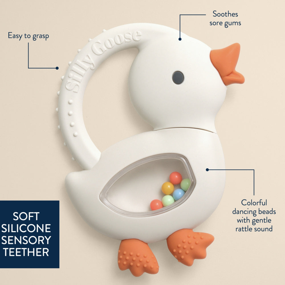Bitzy Shake™ - Goose Teether with Rattle
