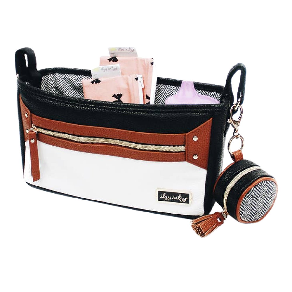 Itzy Ritzy Travel Stroller Caddy - Coffee & Cream - Battleford Boutique