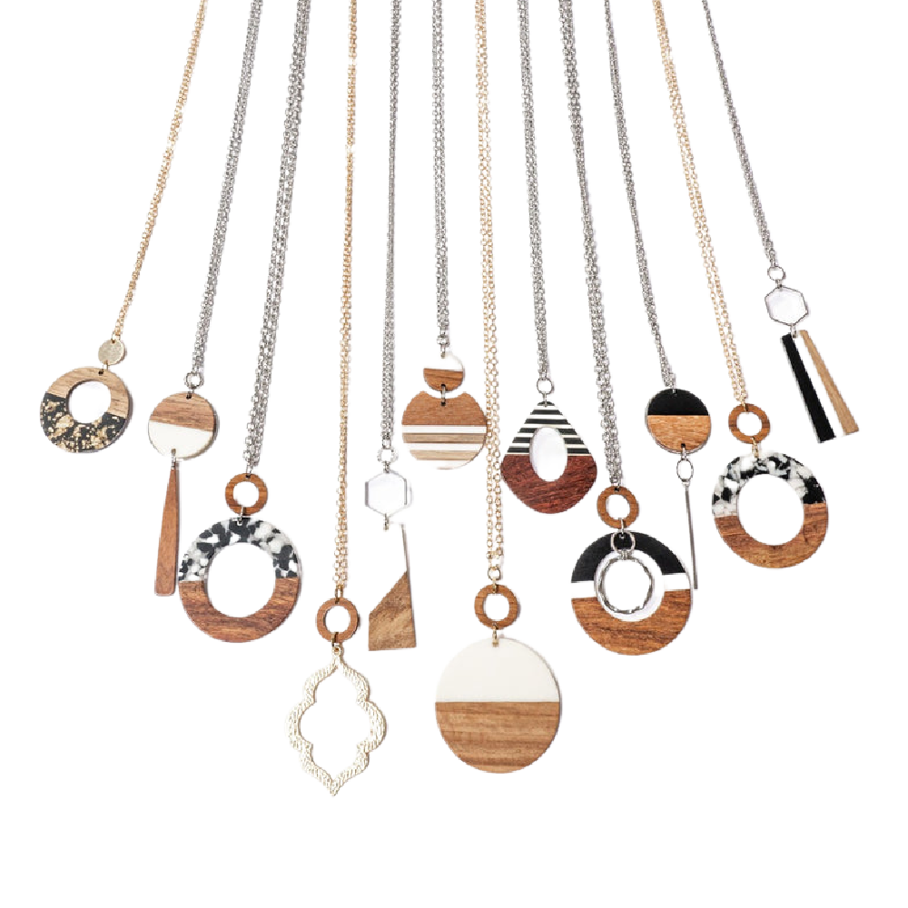 Bel Jewelry - Neutral Walnut Necklace Assortment - Battleford Boutique