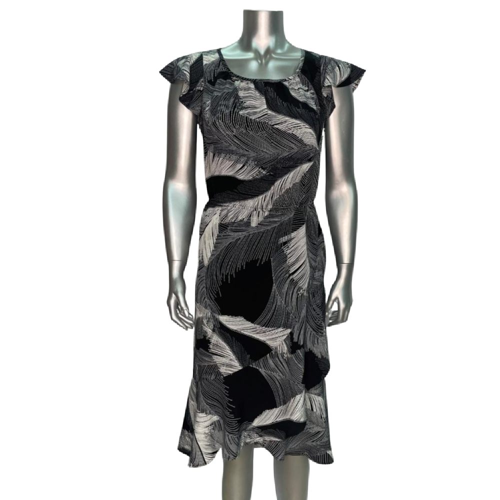 Rodan Crepe Dress - Black/White - Battleford Boutique