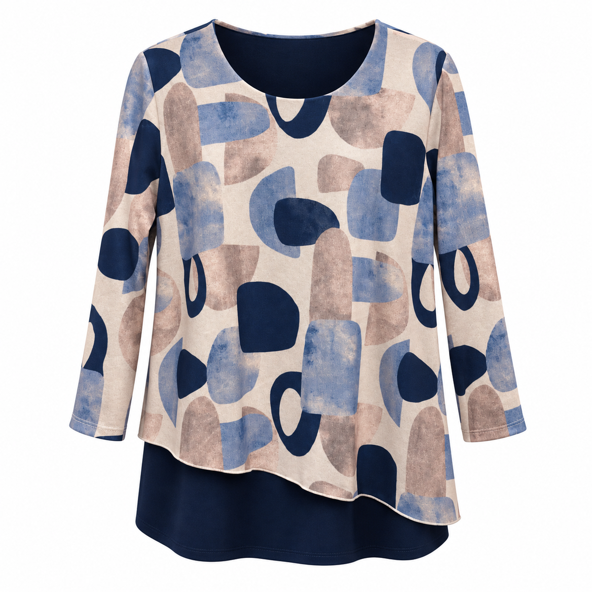 Julia Top - Blue Abstract