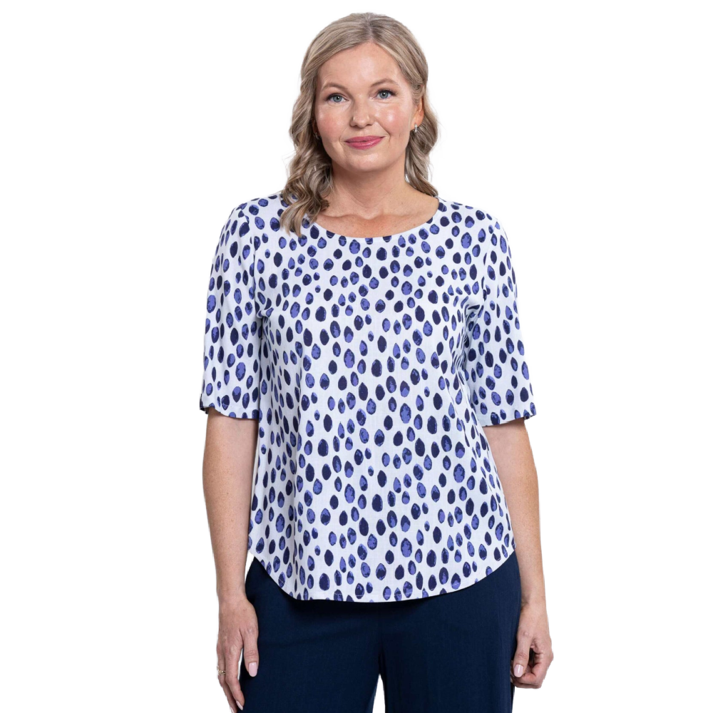 Blue Sky Liza Top - Indigo Rain
