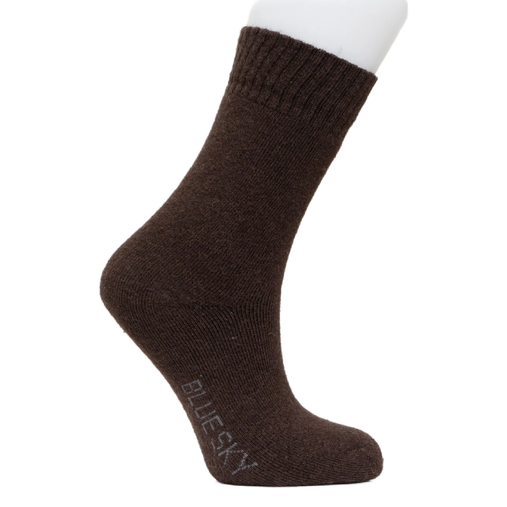 Blue Sky Merino Wool Socks - Chocolate