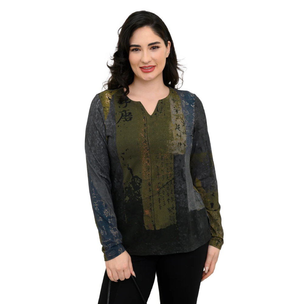 Blue Sky Peggy Top - Rustic Khaki