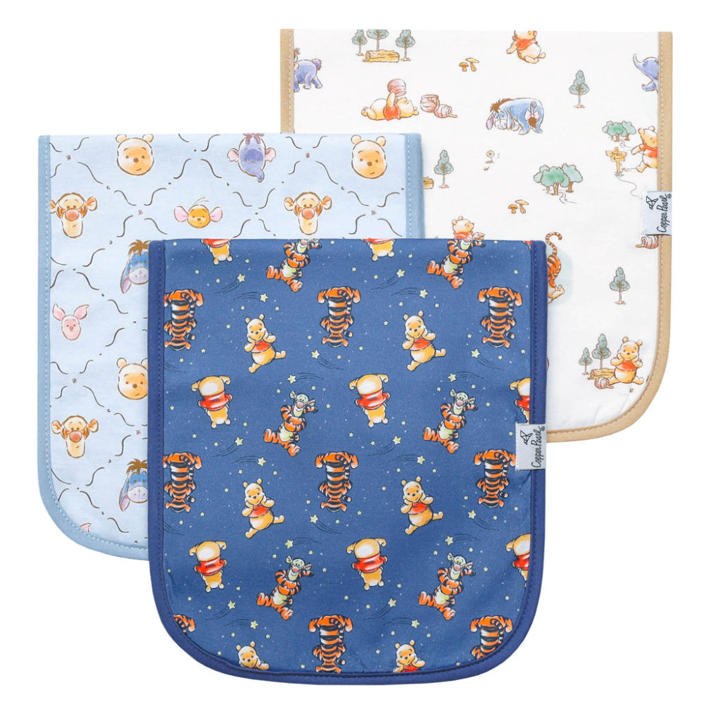 Copper Pearl Burp Cloths - Pooh & Tigger