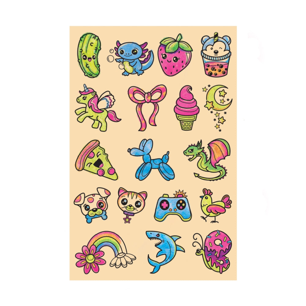 Creativity Kids Mini Craft Kits - Color In Neon Tattoos